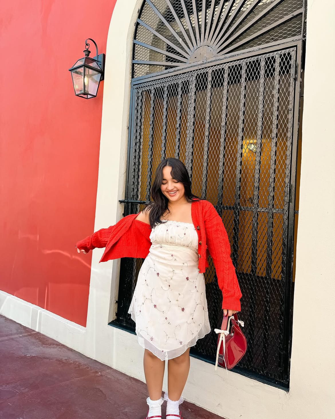 Sweet Floral Mini Dress With Cardigan
