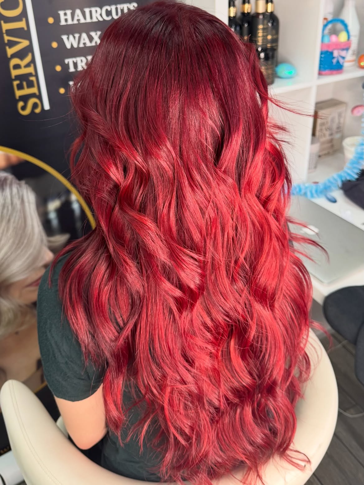 Vibrant Cherry Red Waves With Subtle Dimension