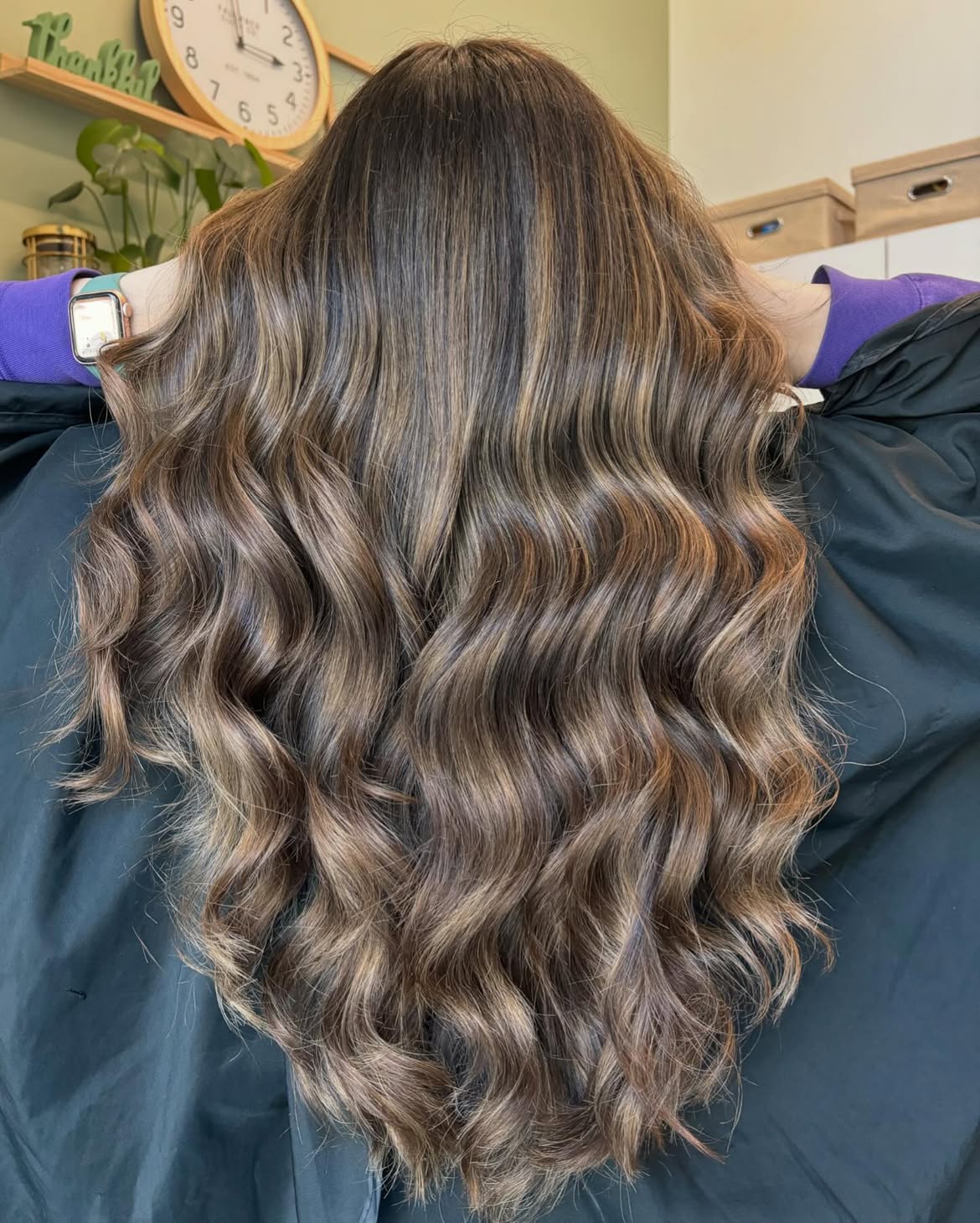 Warm Bronde Balayage With Loose Waves