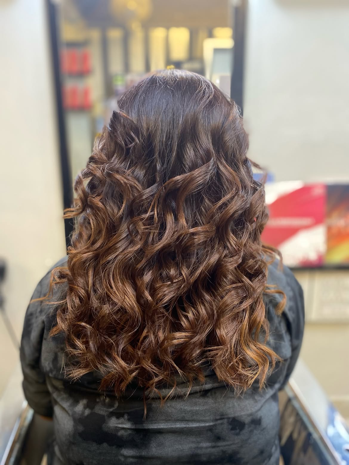 Warm Cinnamon Balayage With Loose Waves