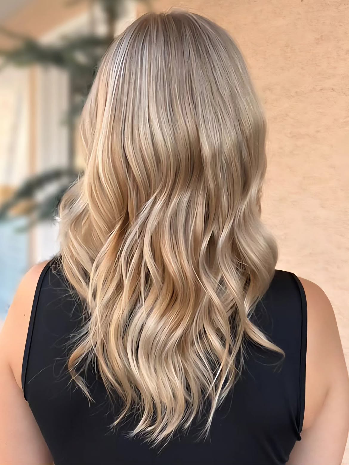 Warm Honey Blonde Balayage With Loose Waves