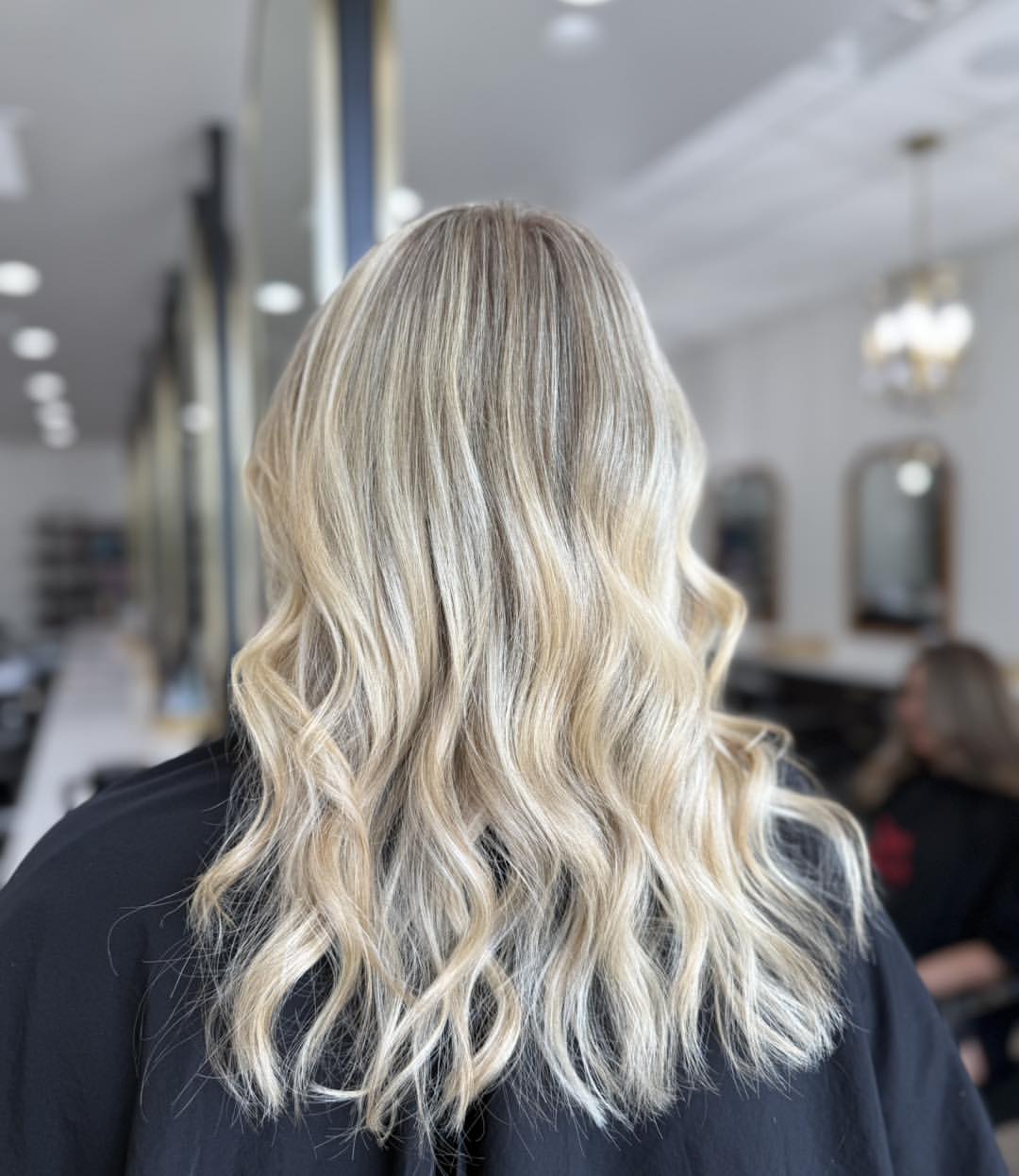 Warm Honey Blonde Balayage With Loose Waves