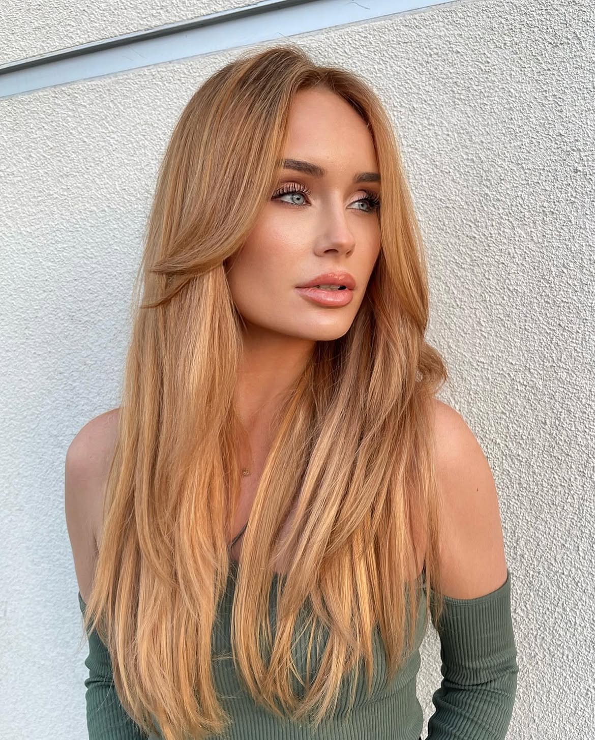 Warm Honey Blonde With Face-Framing Layers