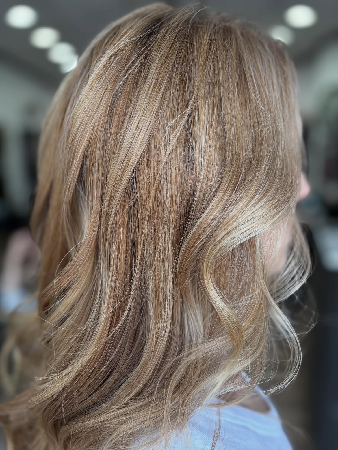 Warm Honey Blonde With Subtle Waves