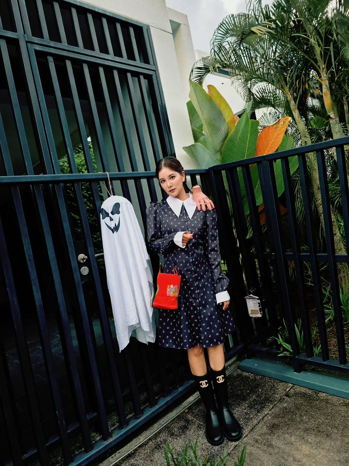 Wednesday Addams Inspired Gothic Halloween Dress