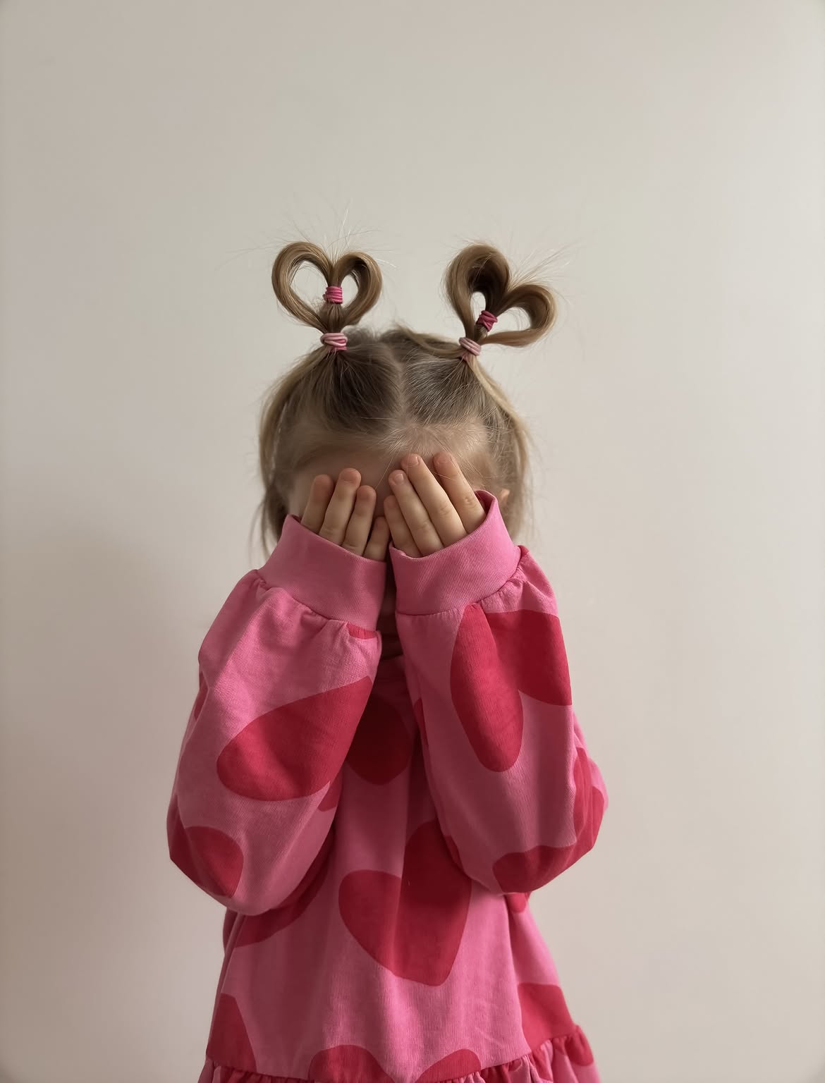 Adorable Heart Shaped High Pigtails For Kids