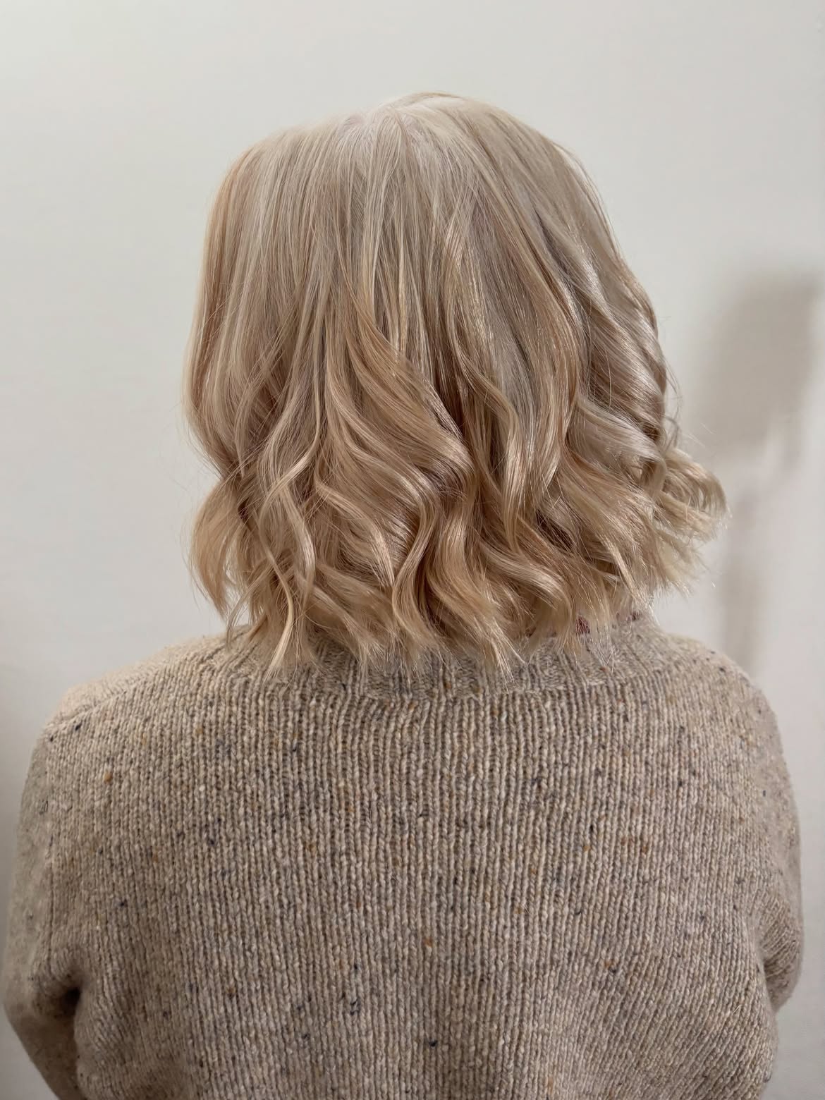 Beachy Blonde Bob With Textured Waves