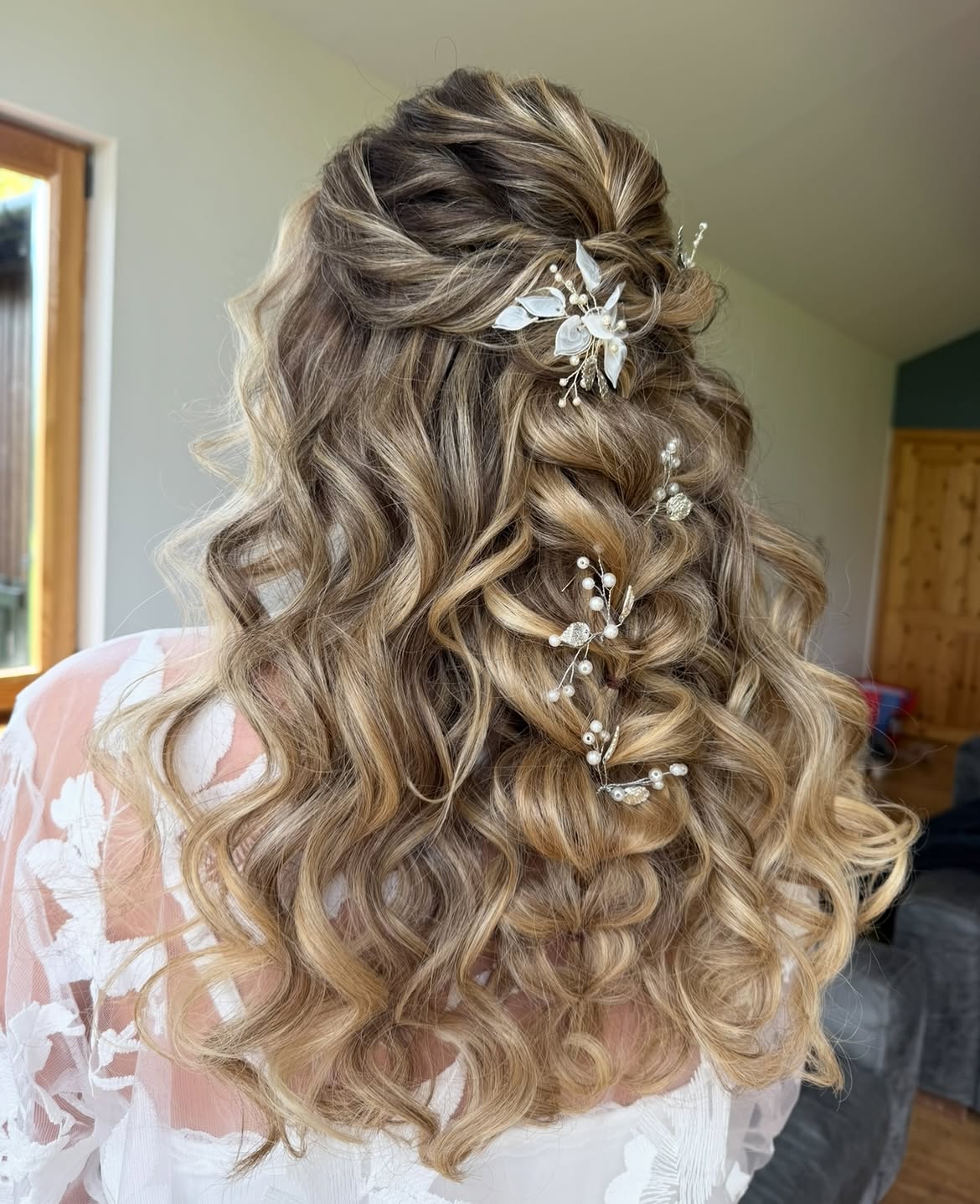 Bohemian Half-Up Braids With Romantic Curls