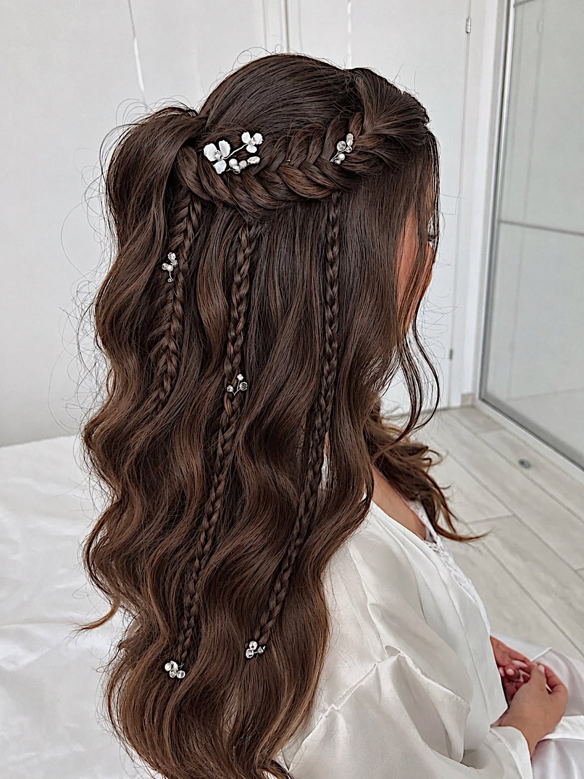 Boho Braids With Delicate Flower Charms