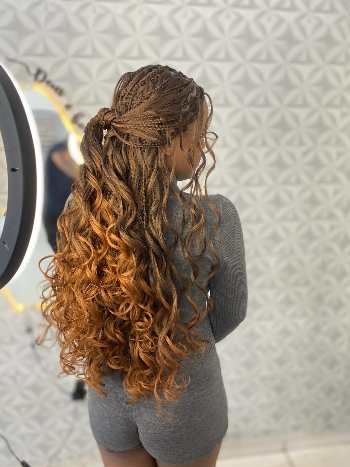 Boho Braids With Honey Blonde Waves