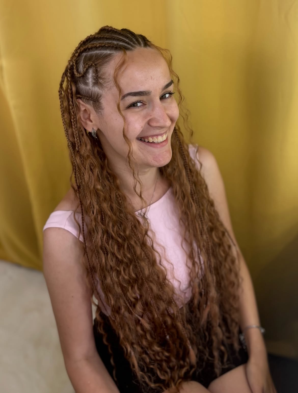 Boho Braids With Loose Spiral Curls