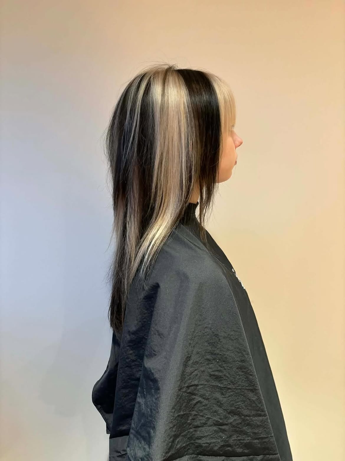 Bold Black and Blonde Chunky Highlights