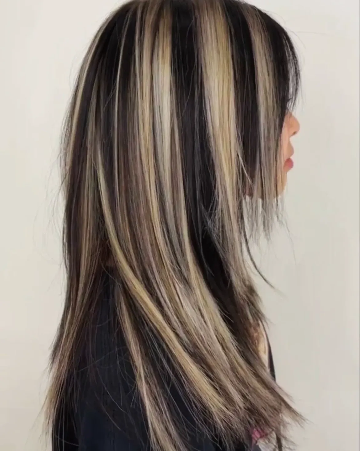 Bold Chunky Blonde & Black Skunk Stripes