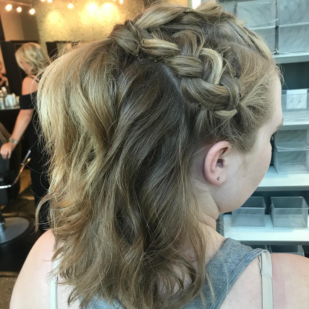 Braided Crown With Loose Waves