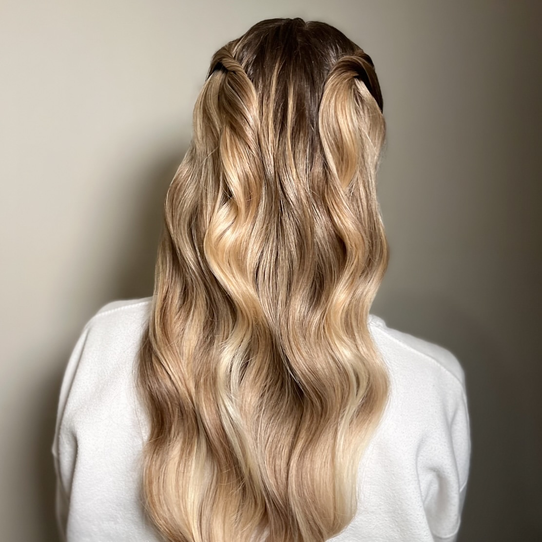Braided Half Up Half Down Waves