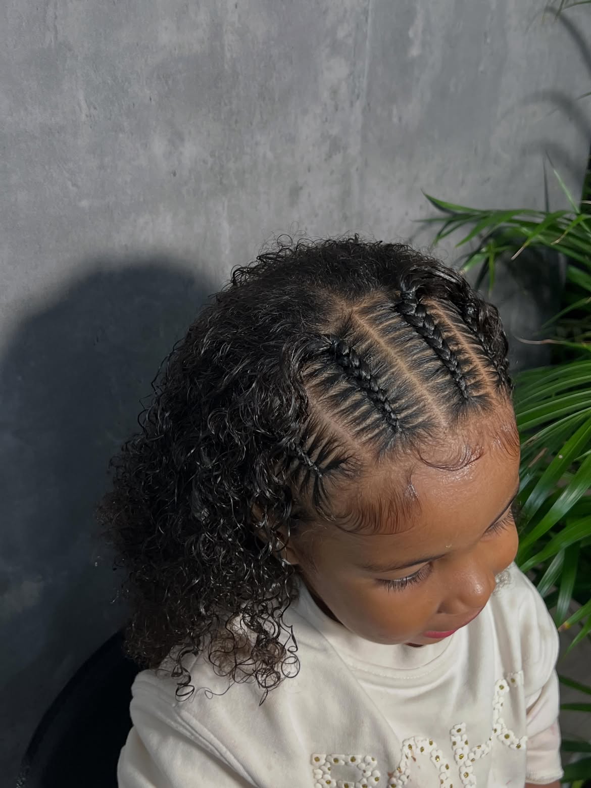 Braided Top Section With Defined Curly Ends