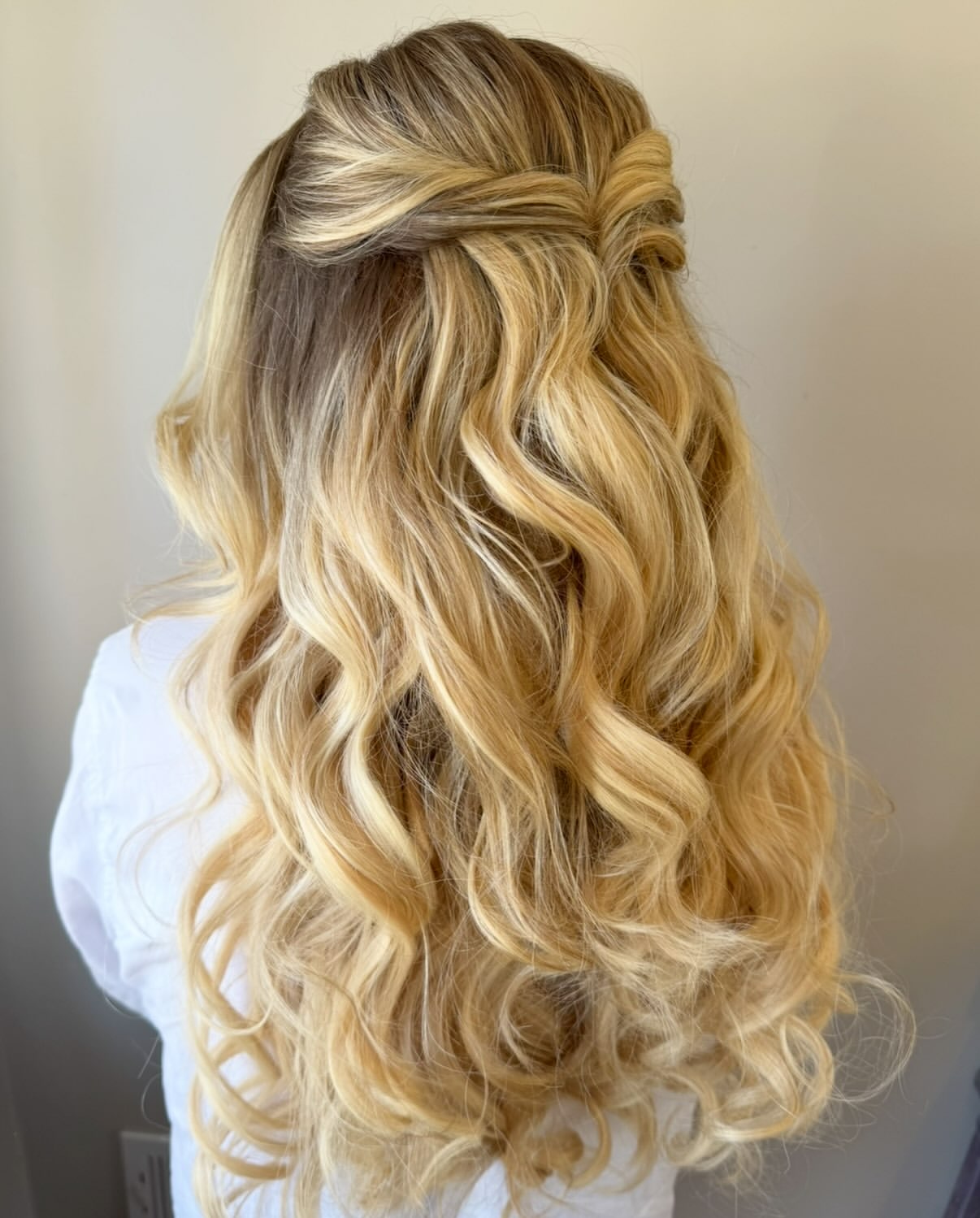 Braided Twist Half-Up Wedding Hairstyle