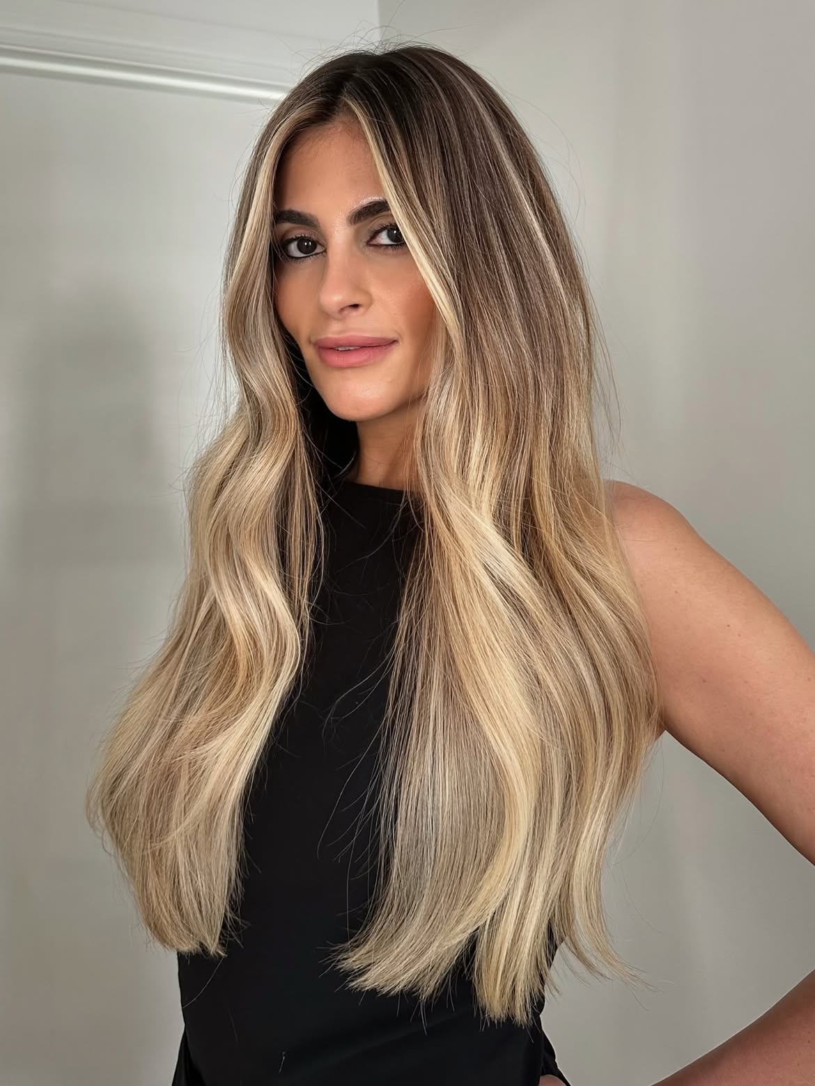Bright Dimensional Blonde With Soft Shadow Root