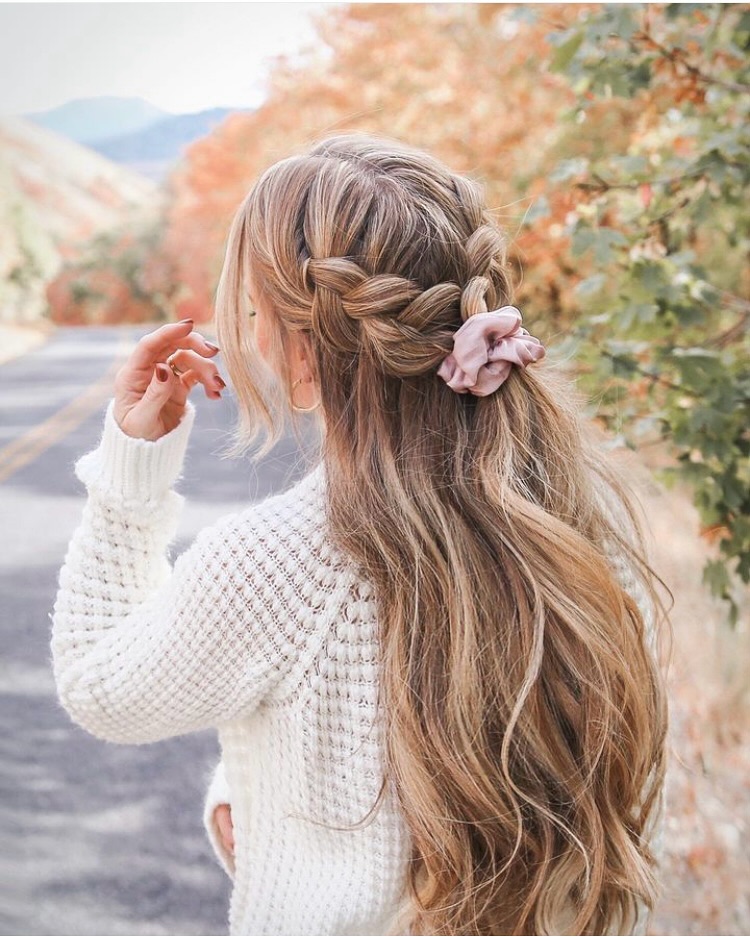 Chic Crown Braid With Loose Waves