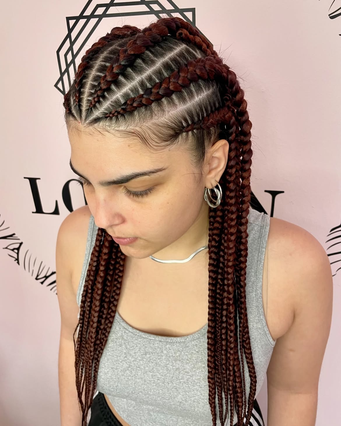 Chic Jumbo Braids With Defined Parts