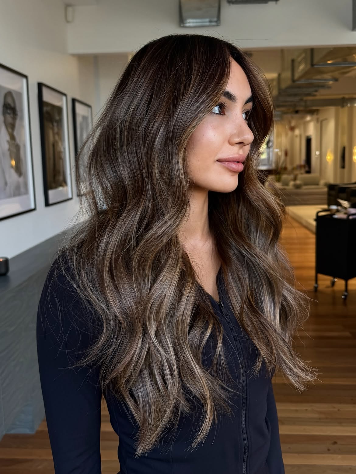 Chocolate Brown Hair With Caramel Balayage