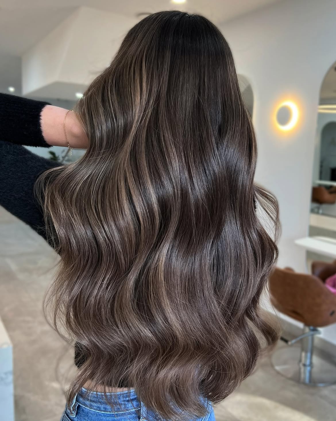 Chocolate Brown Hair With Subtle Caramel Balayage