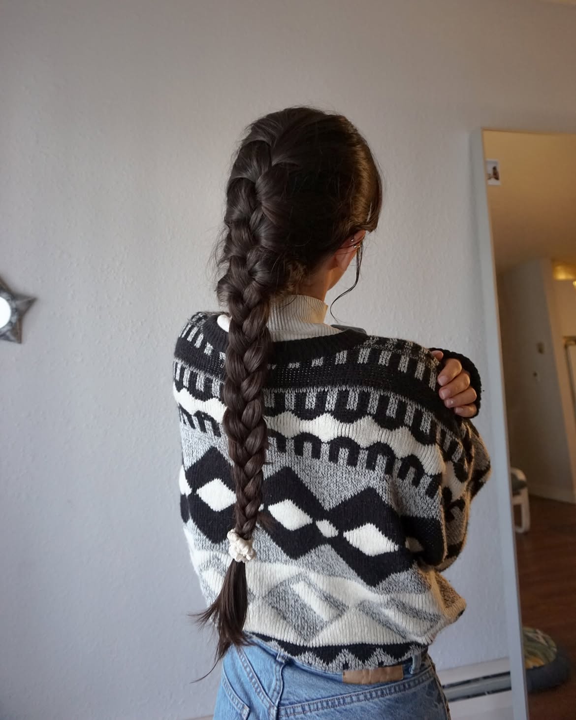 Chunky Dutch Braid With Wispy Face-Framing Pieces