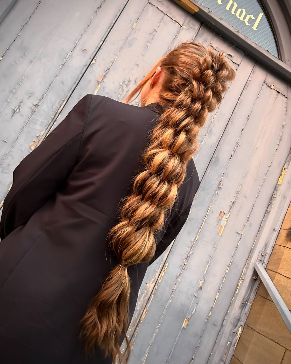 Chunky Pull-Through Braid With Caramel Balayage