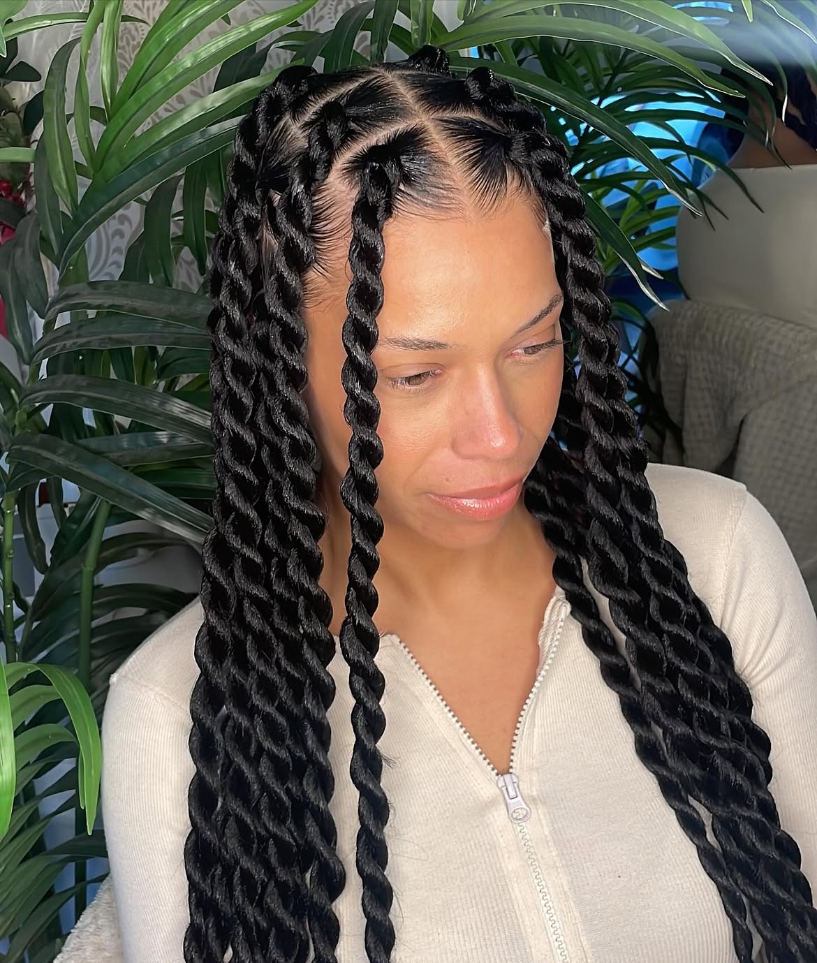 Chunky Twisted Braids With Defined Parts