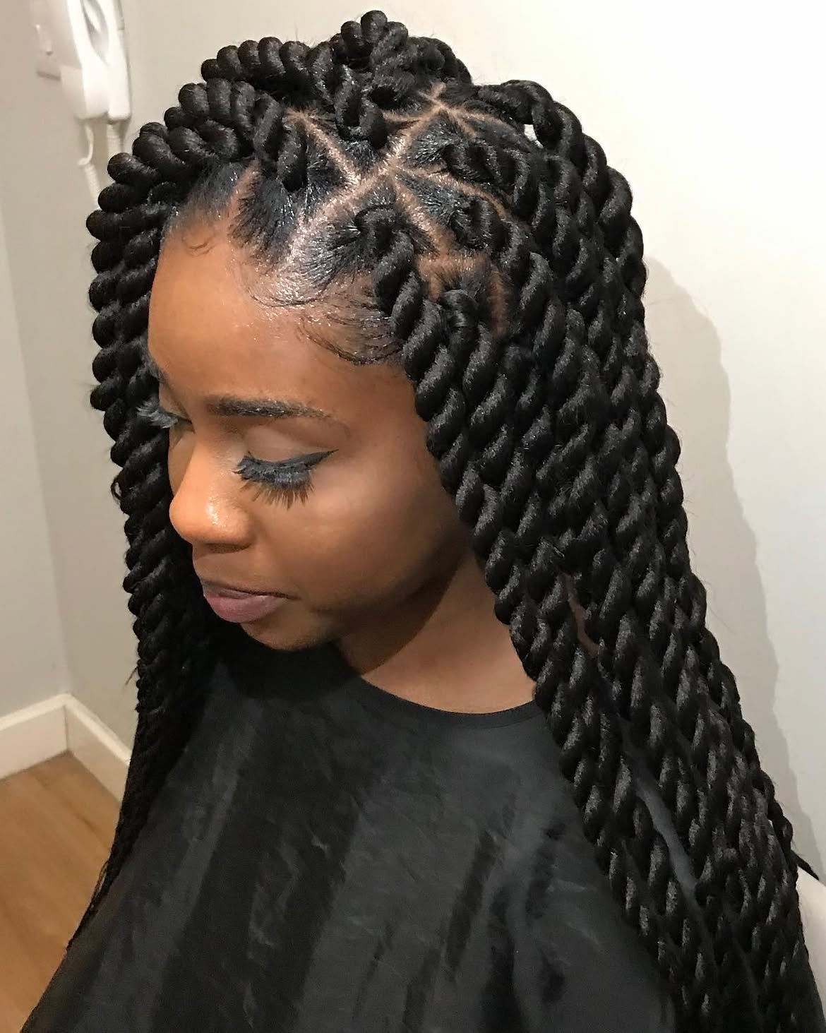 Chunky Two-Strand Twists With Defined Parts