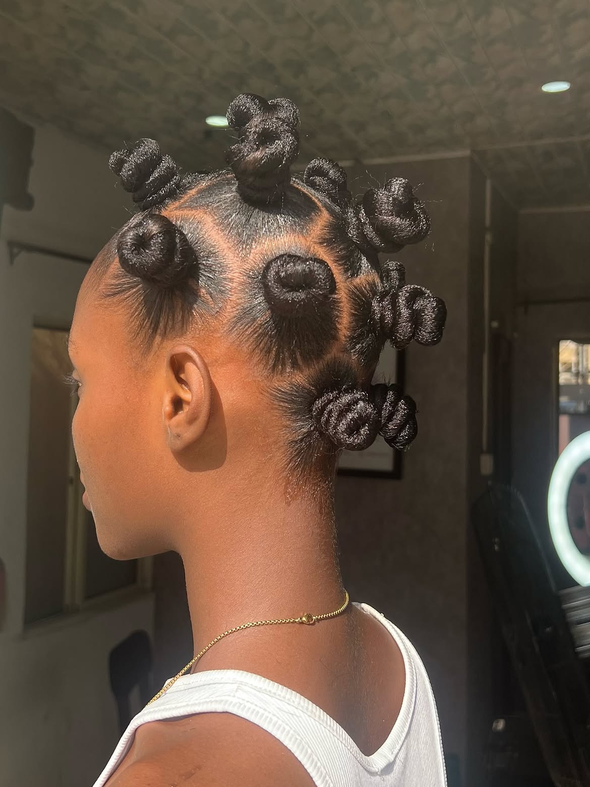 Classic Bantu Knots With Defined Parts