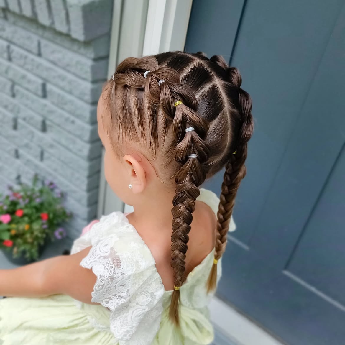Classic Double Dutch Braids With Sectioned Parts
