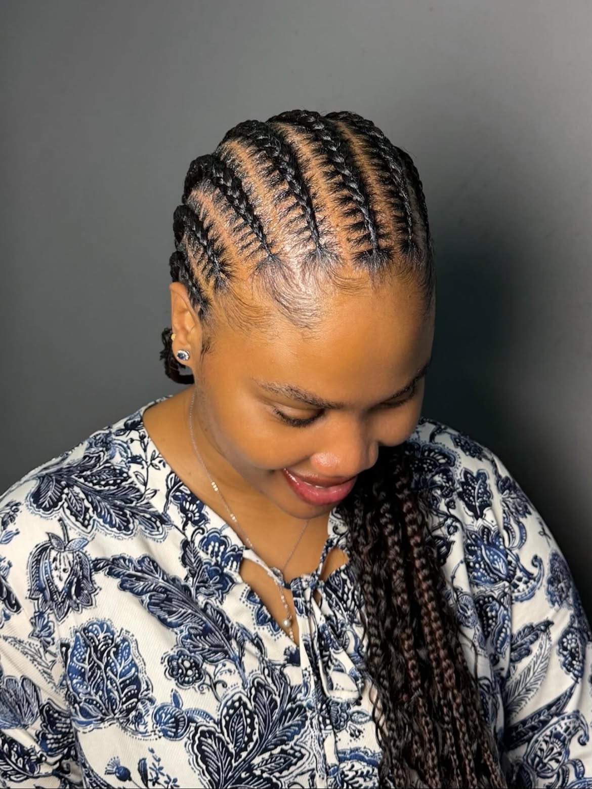 Classic Straight Back Cornrow Braids For Natural Hair
