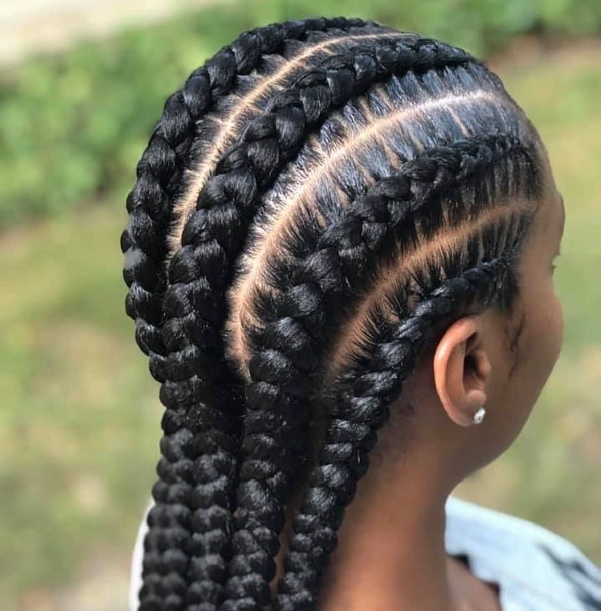 Classic Straight Back Cornrow Braids Style