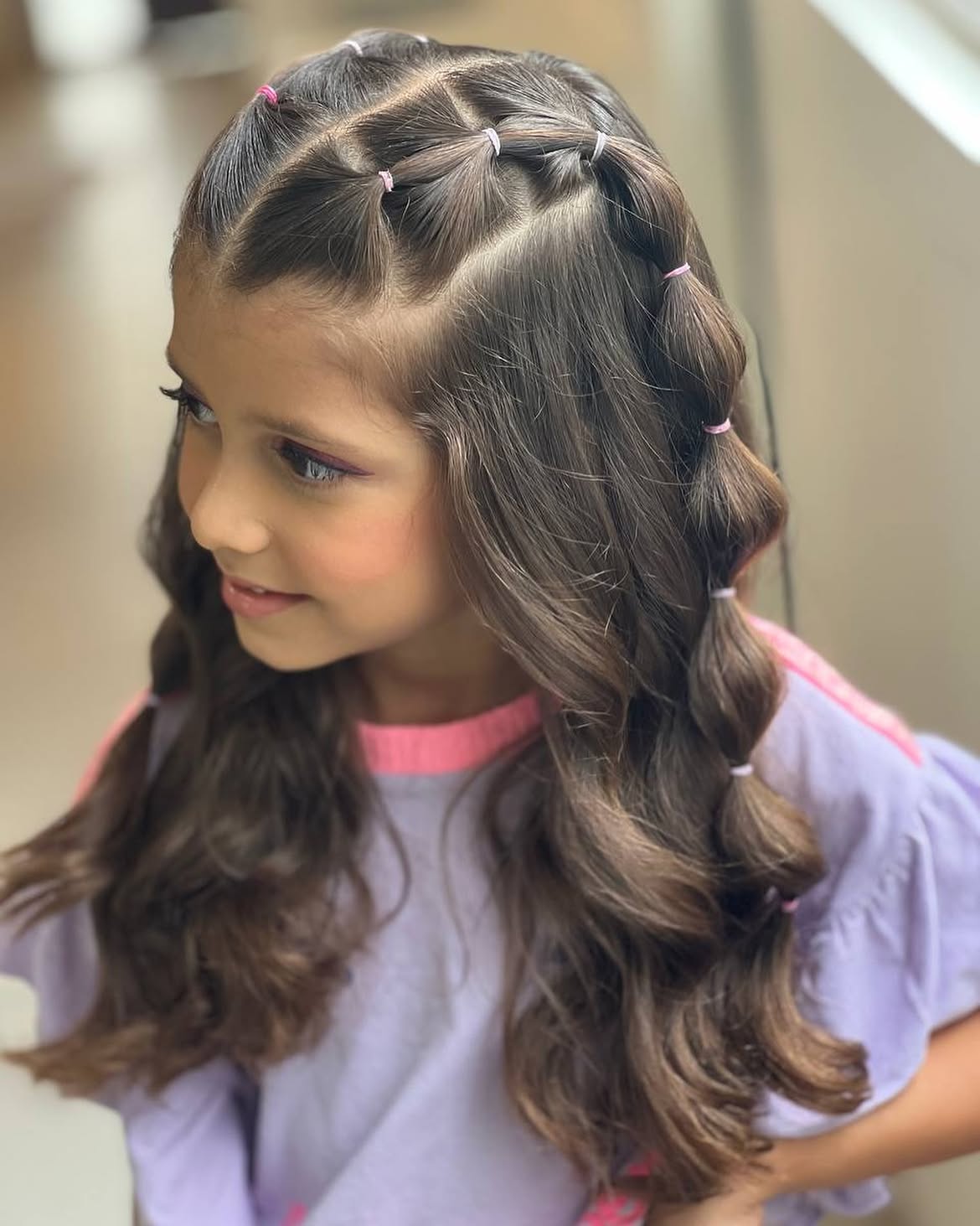 Cute Bubble Braids With Elastic Accents