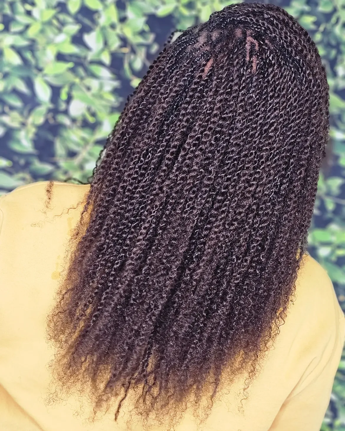 Deep Brown Kinky Twists With Defined Coil Ends
