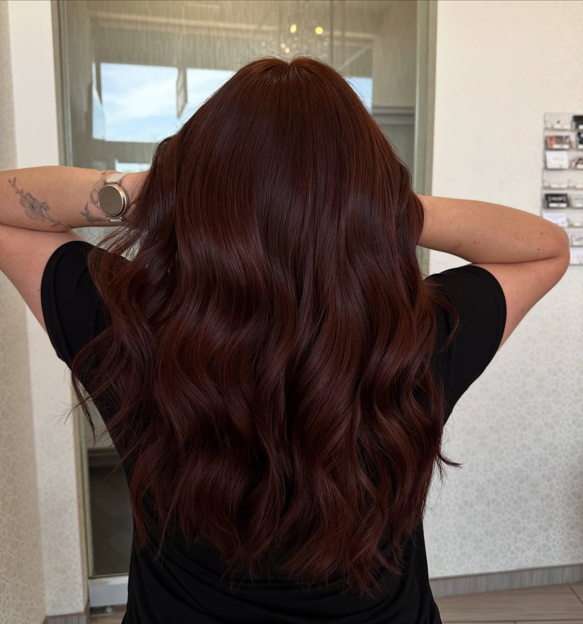 Deep Copper Brown Waves With Rich Shine