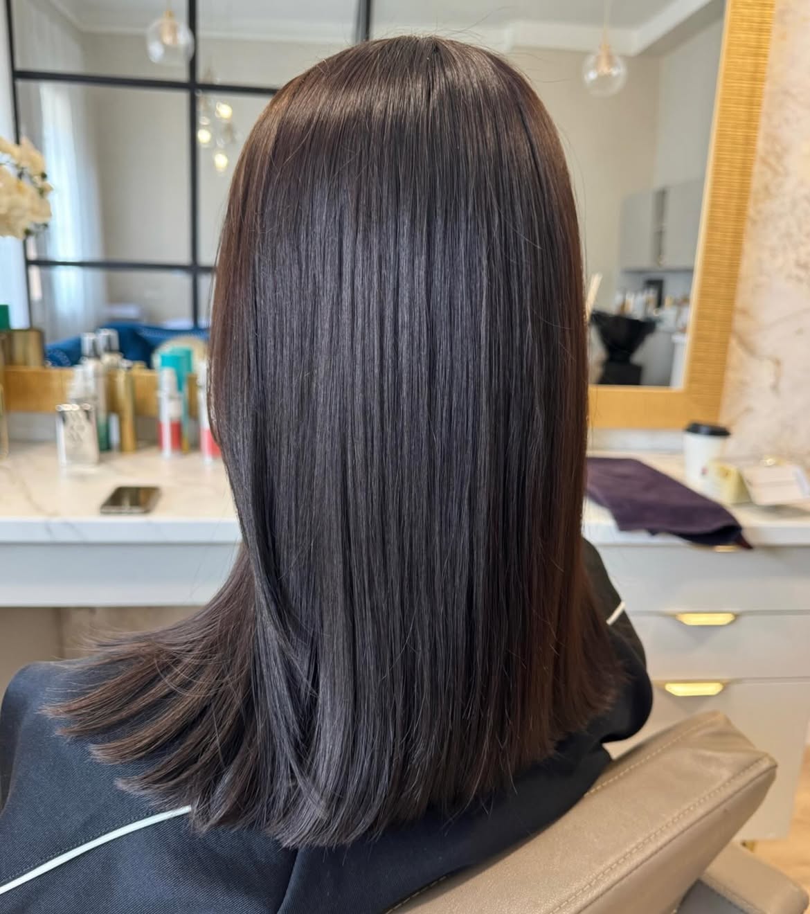 Deep Espresso Brown With Subtle Face-Framing Layers