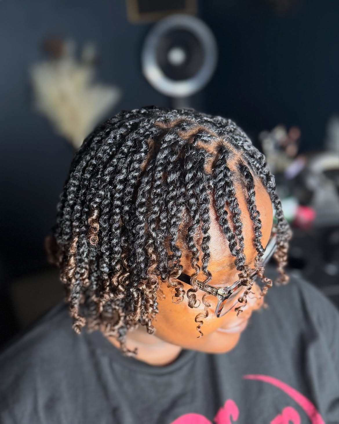 Defined Mini Twists With Subtle Copper Highlights