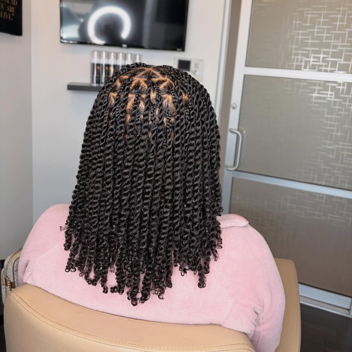 Defined Shoulder Length Mini Twists With Precise Parts