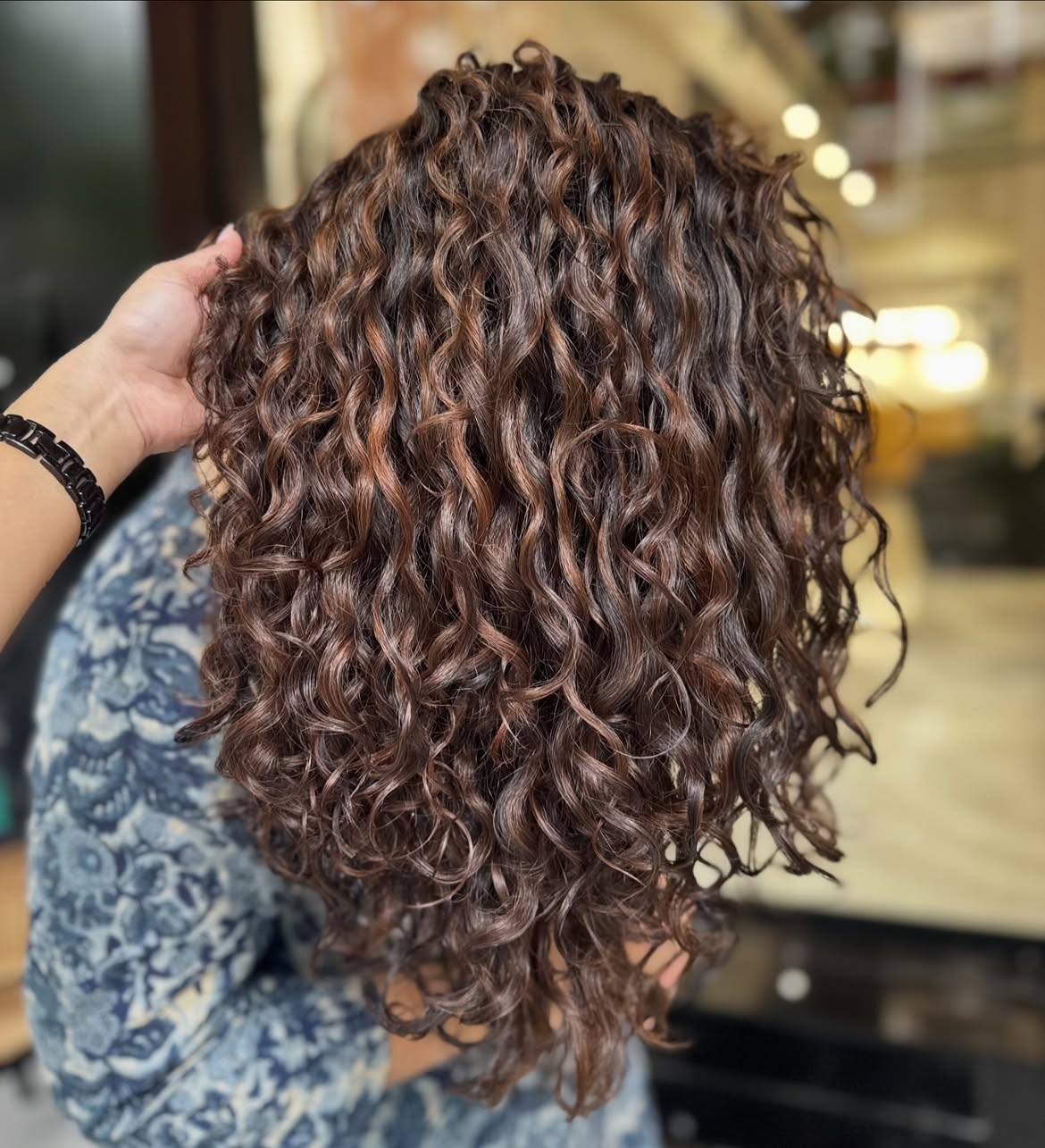 Dimensional Chocolate Brown Layers For Curly Hair
