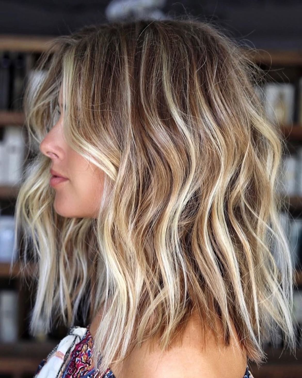 Effortless Beach Waves With Blonde Balayage