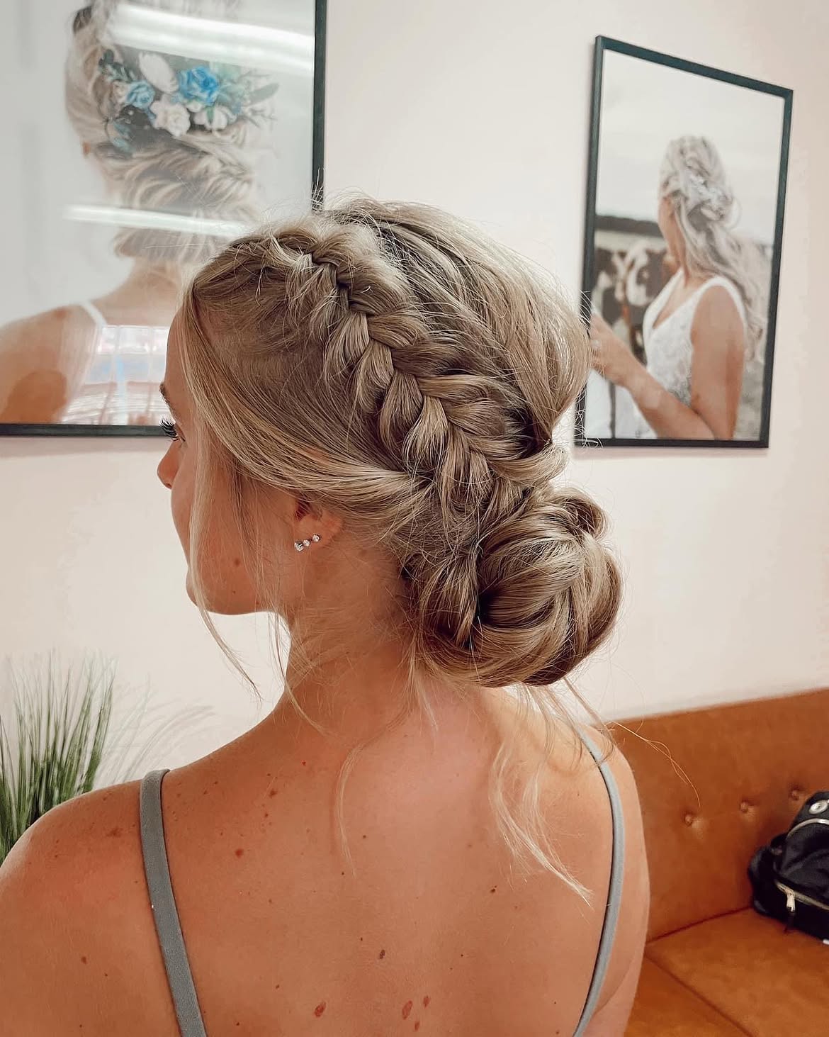 Effortless Boho Braids With Textured Low Bun