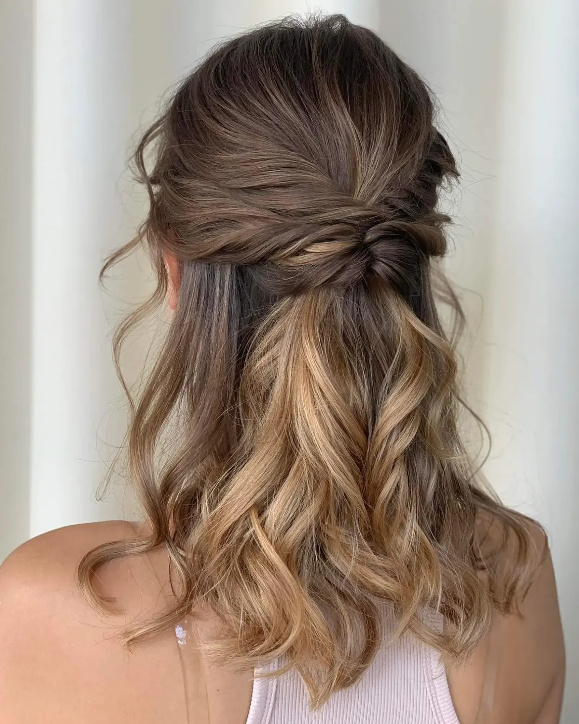 Effortless Braided Half-Up With Loose Curls