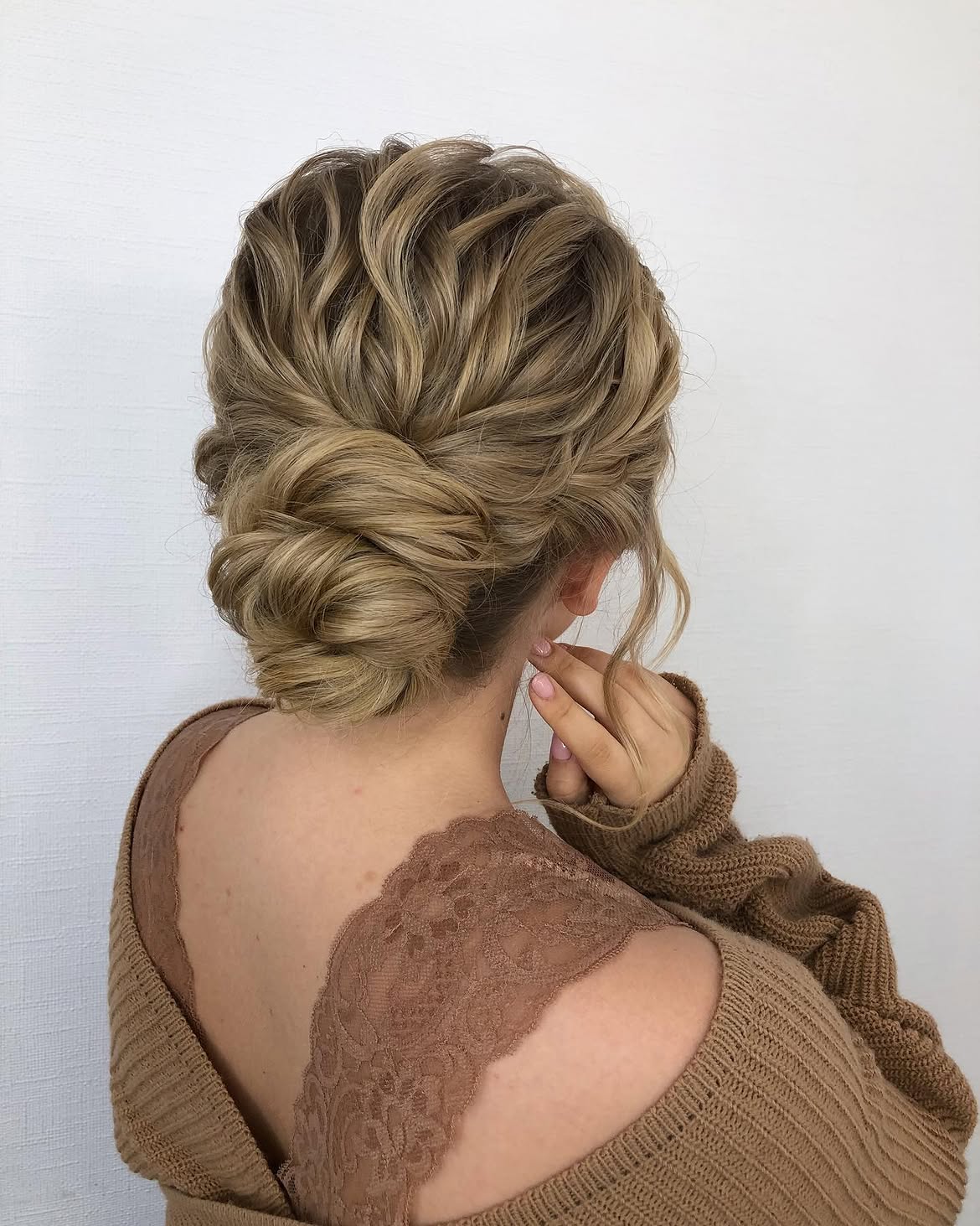 Effortless Twisted Updo With Face-Framing Strands