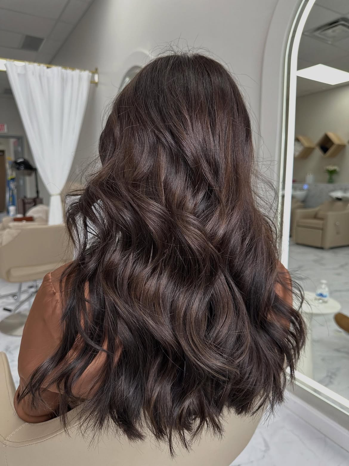 Effortless Wavy Layers In Deep Espresso Brown