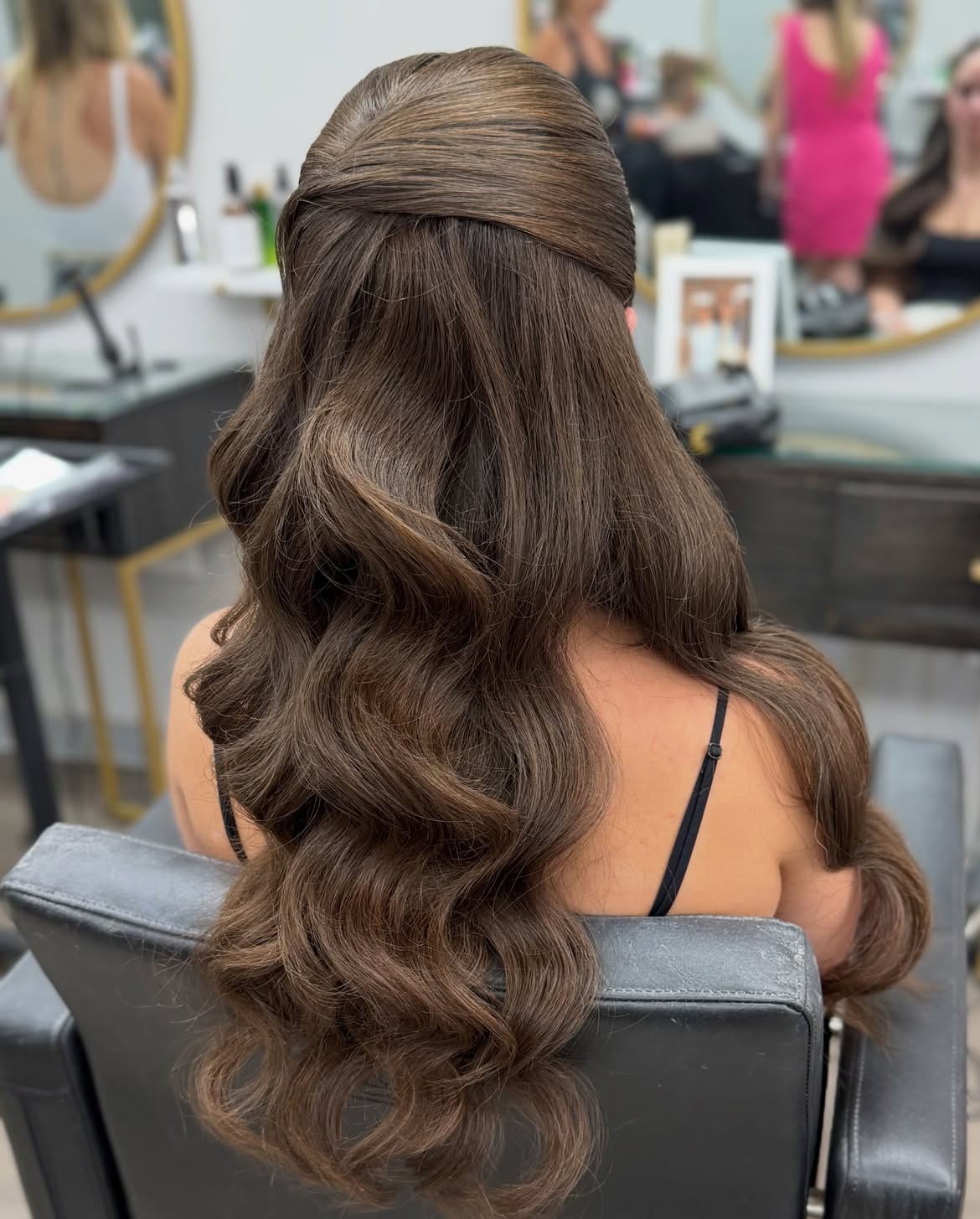 Elegant Half-Up Waves For Bridal Hair