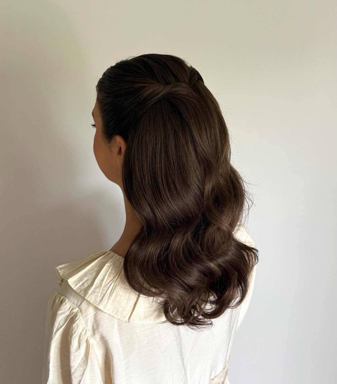 Elegant Twisted Half Up Half Down Waves
