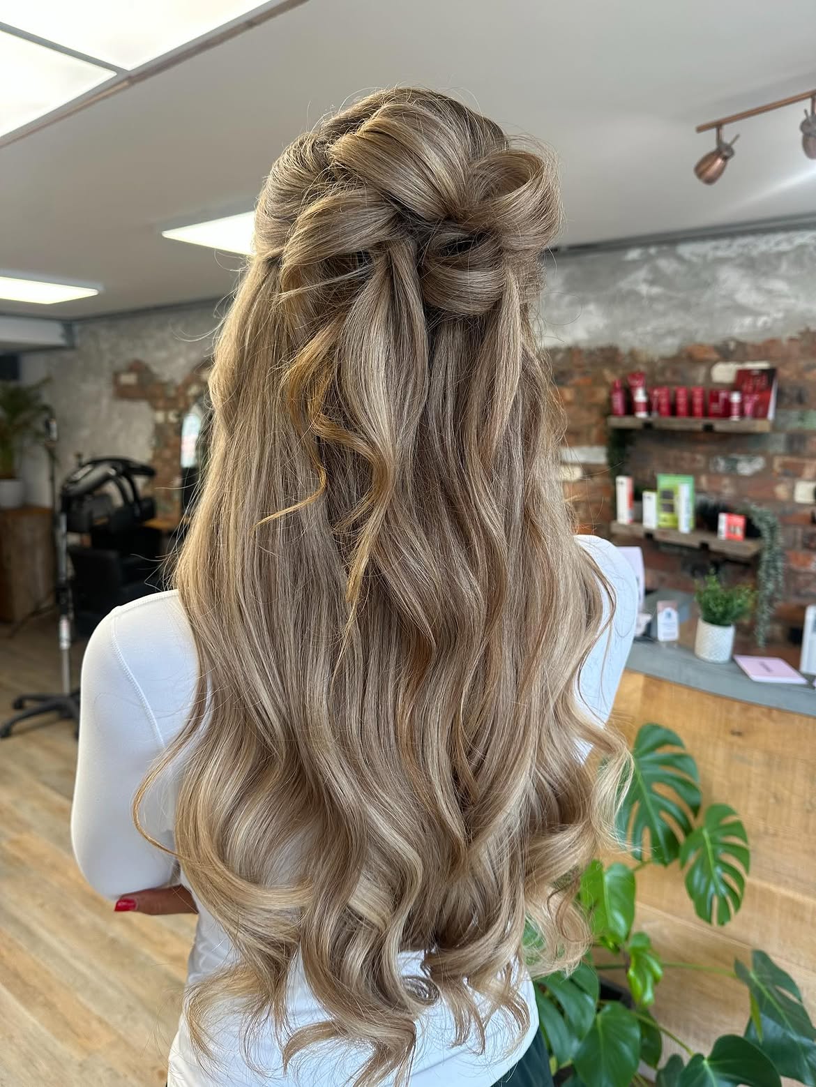 Elegant Twisted Half-Up With Loose Curls