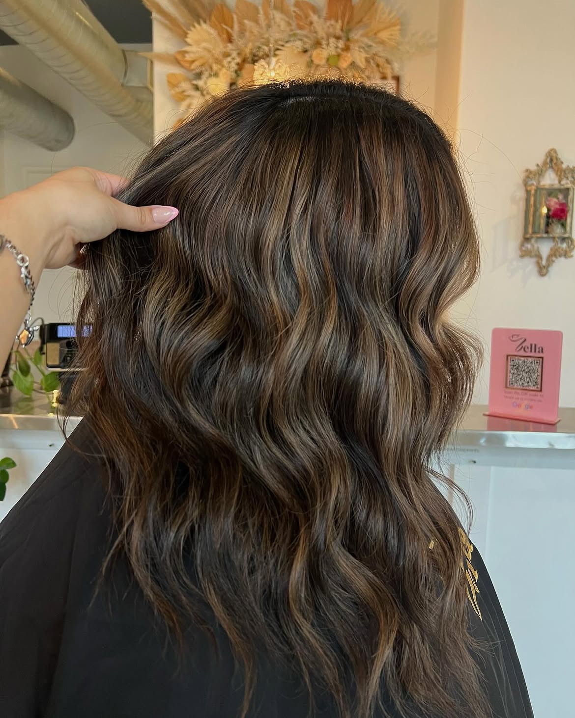 Espresso Balayage With Loose Waves